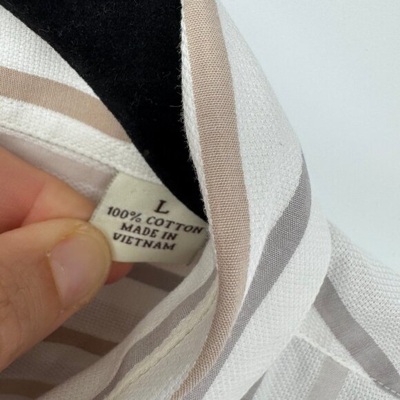 Perry Ellis Dress Striped Shirt Large - Picture 3 of 6